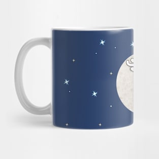 Cat on a moon Mug